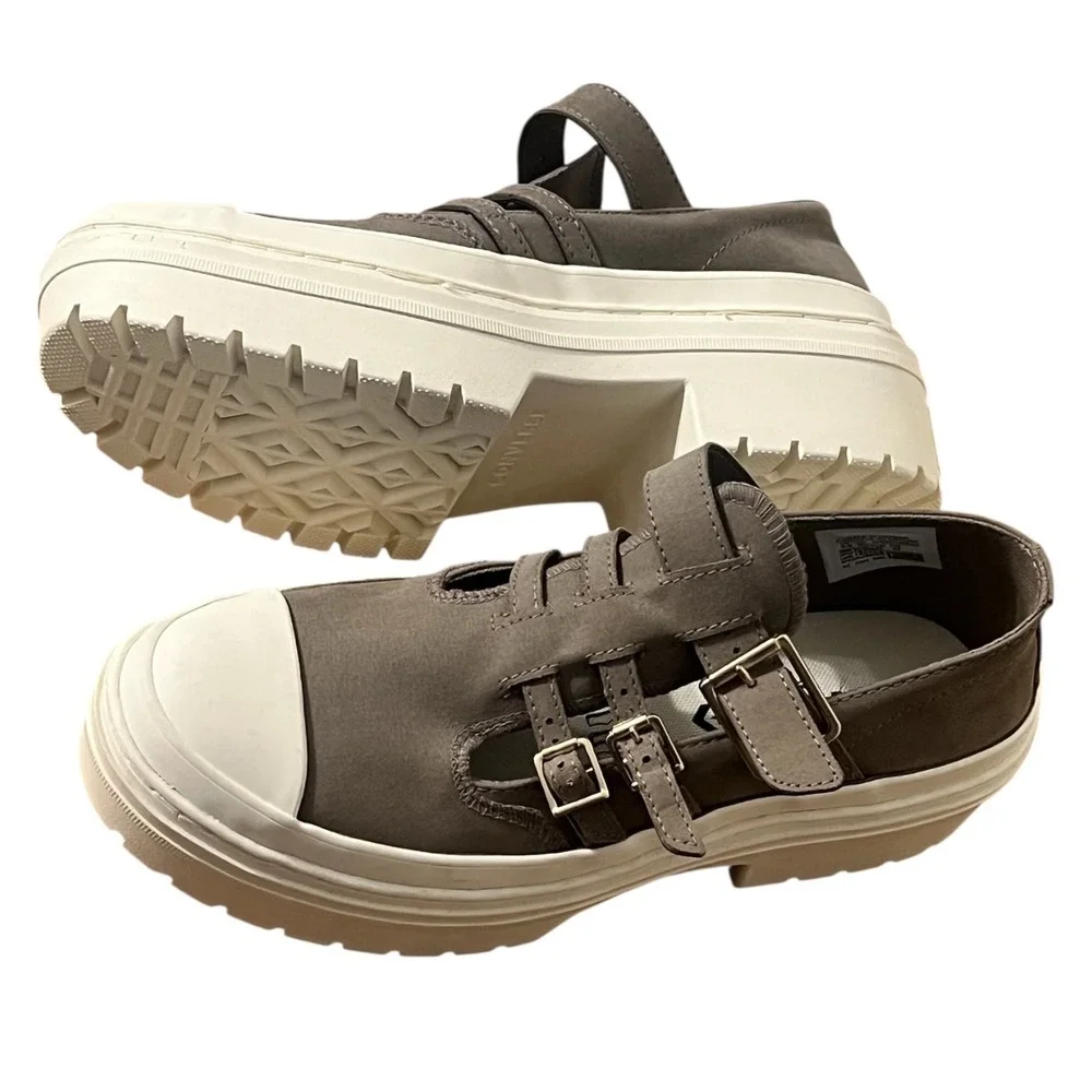 Converse Chuck Taylor Lugged Heel Mary Jane Platform Sneakers Egret Women 9.5 - Picture 8 of 15